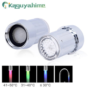 Kaguyahime LED Water Faucet Temperature RGB Color Faucet Aerator Water Faucet Lamp LED For Kitchen Tap Grifo LED Aerator musluk