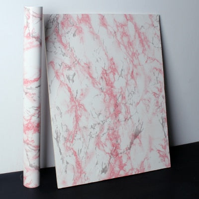 Glossy Marble Contact Paper DIY PVC Vinyl Kitchen Cabinet Counter Top Bathroom Self adhesive Wallpaper Home Decor Wall Stickers