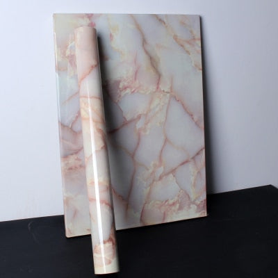 Glossy Marble Contact Paper DIY PVC Vinyl Kitchen Cabinet Counter Top Bathroom Self adhesive Wallpaper Home Decor Wall Stickers