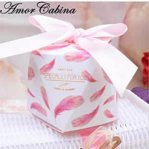 Top Selling Marble Diamond Paper Candy Boxes Wedding Favors Baby Shower Party Supplies Bomboniere Thanks Christmas Gift Box