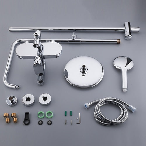 GAPPO Shower System Bathroom Shower Set Faucet Taps Bath Mixer Bathtub Faucet Set Waterfall Shower Set Chrome Rain Shower Head