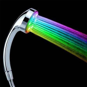 LED Shower Head 7 Color Changing Shower Head No Battery Automatic Waterfall Showerhead Bathroom Accessories