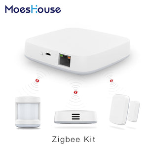 Tuya Zigbee Smart Gateway Hub Home Automation Scene Security Alarm Kit PIR Door&Window  Temperature&Humidity Sensor Smart Life