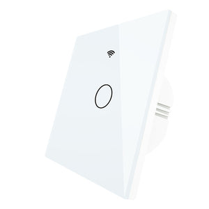 WiFi Smart Switch Remote Control Glass Panel Tuya Light Switch Works With Alexa Echo Google Home RF433 EU Type White Touch