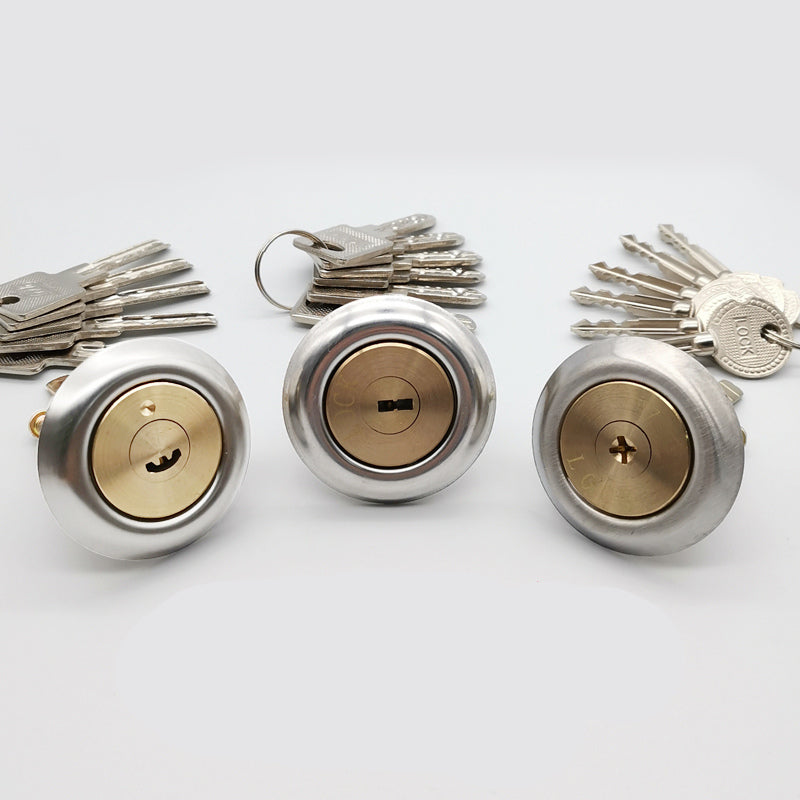 High Quality Copper Door Lock Cylinder with 6 Key Rotary Switch for Door Lock Cylinder Replacement Parts Hardware