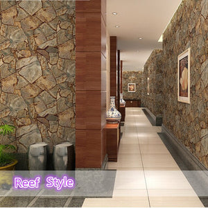 3D PVC Marble Stone Pattern Wallpaper Home Decor Renovation Bedroom Reading Room Wall Paper Sticker