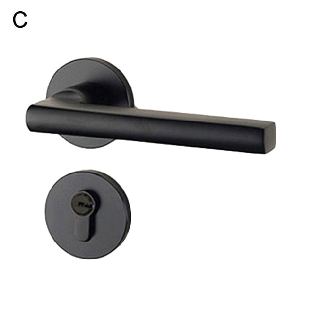 Aluminum Alloy Antique Room Door Lock with Keys/Screws Knob Lock Door Handle Anti-theft Furniture Security Home Improvement