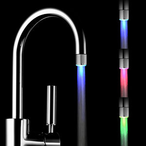 7 Colors Luminous Light-up LED Water Faucet Shower Tap Basin Nozzle Creative Kitchen Bathroom Colorful Changing Glow Nozzle