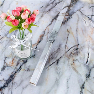 Marble stickers kitchen Wall Stickers wallpaper Anti-oil paste  Self-adhesive foil waterproof bathroom wall stickers