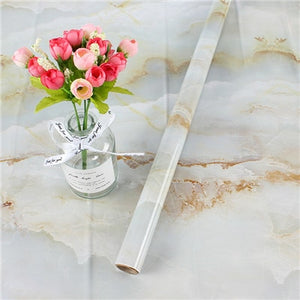 Marble stickers kitchen Wall Stickers wallpaper Anti-oil paste  Self-adhesive foil waterproof bathroom wall stickers