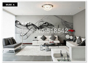 Custom Photo Wallpaper Modern 3D Wall Mural Wallpaper Black White Smoke Fog Art Design Bedroom Office Living Room Wall Paper