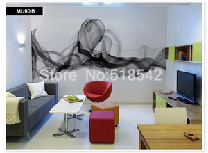 Custom Photo Wallpaper Modern 3D Wall Mural Wallpaper Black White Smoke Fog Art Design Bedroom Office Living Room Wall Paper