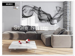 Custom Photo Wallpaper Modern 3D Wall Mural Wallpaper Black White Smoke Fog Art Design Bedroom Office Living Room Wall Paper