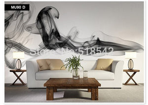 Custom Photo Wallpaper Modern 3D Wall Mural Wallpaper Black White Smoke Fog Art Design Bedroom Office Living Room Wall Paper