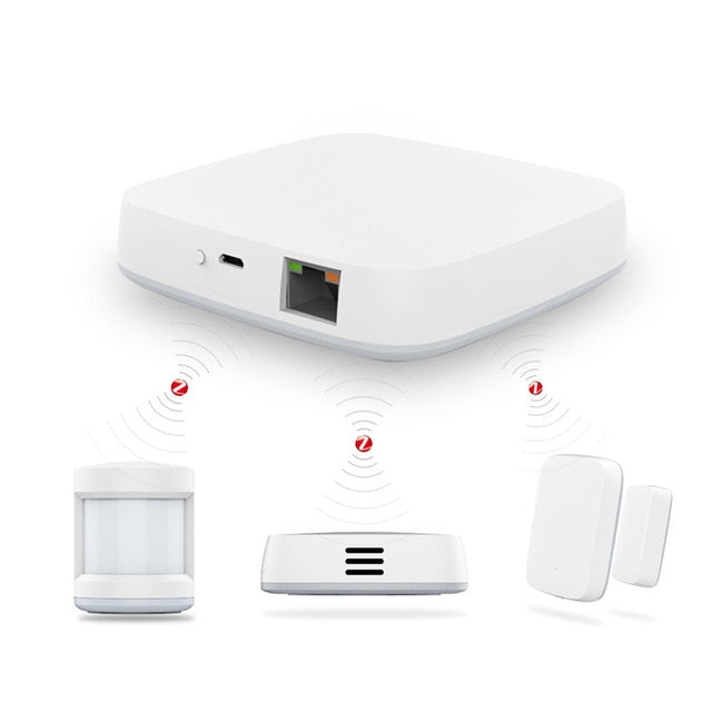 Tuya Zigbee Smart Gateway Hub Home Automation Scene Security Alarm Kit PIR Door&Window  Temperature&Humidity Sensor Smart Life