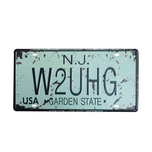 USA NEW YORK 125 Metal Tin Signs Car Number License Retro Home Decor For Bar Cafe Garage Wall Painting Plate 30x15cm A925