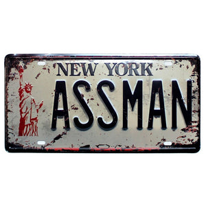 USA NEW YORK 125 Metal Tin Signs Car Number License Retro Home Decor For Bar Cafe Garage Wall Painting Plate 30x15cm A925