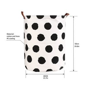 Foldable Laundry Basket Large Capacity Laundry Hamper Storage Bag Clothes Toy Picnic Printed Storage Organizer Bucket