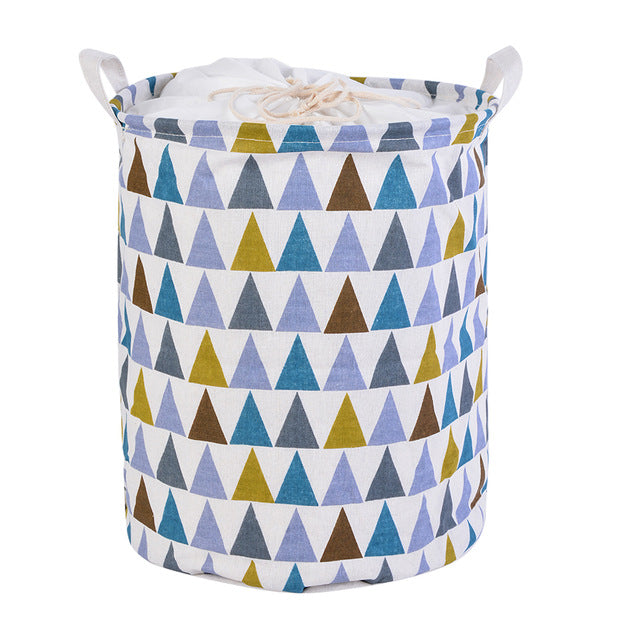 Foldable Laundry Basket Large Capacity Laundry Hamper Storage Bag Clothes Toy Picnic Printed Storage Organizer Bucket