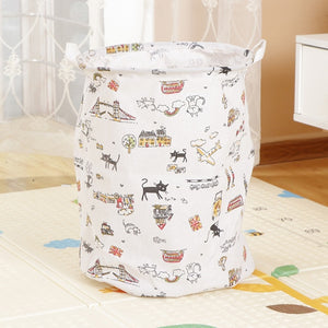 Foldable Laundry Basket Large Capacity Laundry Hamper Storage Bag Clothes Toy Picnic Printed Storage Organizer Bucket