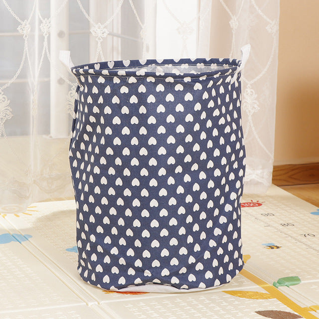 Foldable Laundry Basket Large Capacity Laundry Hamper Storage Bag Clothes Toy Picnic Printed Storage Organizer Bucket