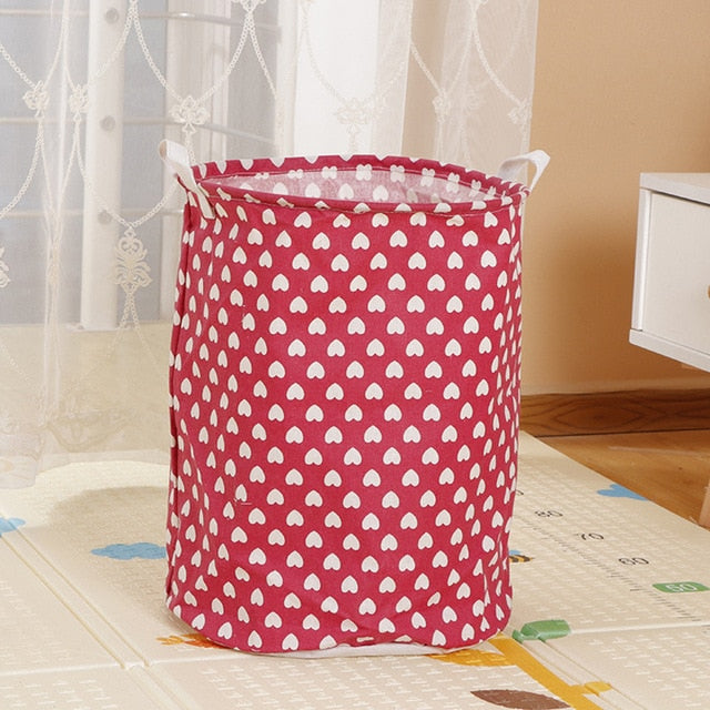 Foldable Laundry Basket Large Capacity Laundry Hamper Storage Bag Clothes Toy Picnic Printed Storage Organizer Bucket