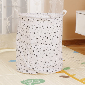 Foldable Laundry Basket Large Capacity Laundry Hamper Storage Bag Clothes Toy Picnic Printed Storage Organizer Bucket