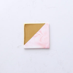 Luxury Unique Marble Pink Gold Ceramic Placemat Coaster Porcelain Mats Pads Table Decoration Accessories Kitchen Tool Gift