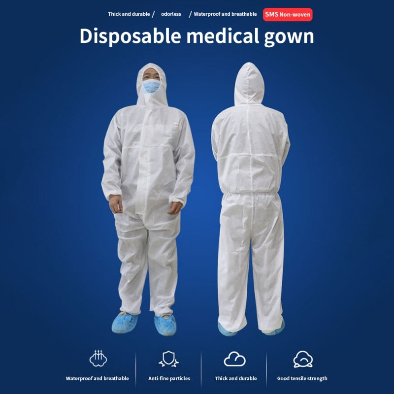 High-Efficiency Bacteriostasis KK-00896 One-piece Isolation Gown Disposable Coverall Suit Anti-fog Isolate The Virus Equipment !