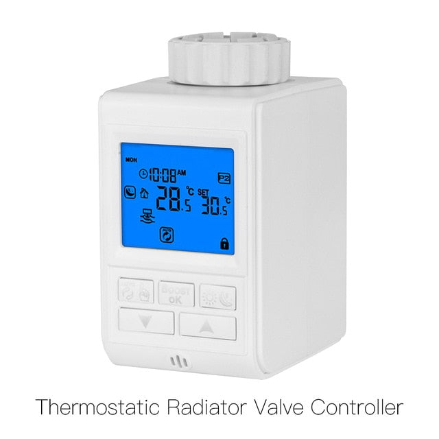 Zigbee Thermostat Smart TRV Thermostatic Radiator Valve Controller Heater Temperature Voice Control Works with Alexa Google Home