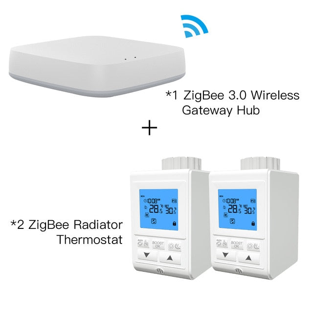 Zigbee Thermostat Smart TRV Thermostatic Radiator Valve Controller Heater Temperature Voice Control Works with Alexa Google Home