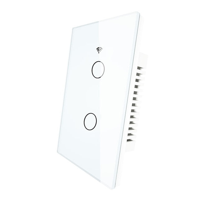 WiFi Smart Wall Light Switch Glass Panel RF433 Smart Life Tuya APP Remote Control Works With Alexa Google Home 1/2/3 Gang