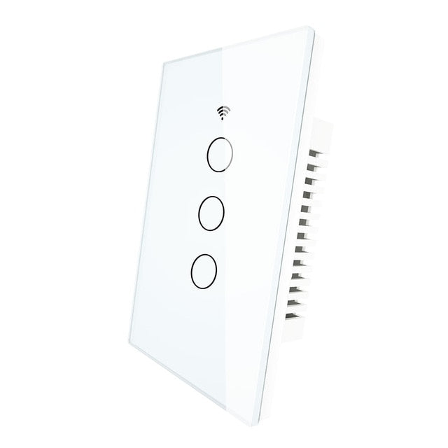 WiFi Smart Wall Light Switch Glass Panel RF433 Smart Life Tuya APP Remote Control Works With Alexa Google Home 1/2/3 Gang