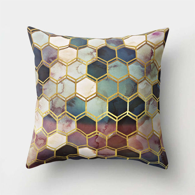 Brief Marble Geometric Sofa Decorative Cushion Cover Pillow Pillowcase Polyester 45*45 Throw Pillow Home Decor Pillowcover 40507