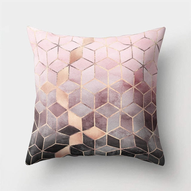 Gold Geometric Marble Sofa Decorative Cushion Cover Pillow Pillowcase Polyester 45*45 Throw Pillow Home Decor Pillowcover 40507