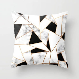 Gold Geometric Marble Sofa Decorative Cushion Cover Pillow Pillowcase Polyester 45*45 Throw Pillow Home Decor Pillowcover 40507