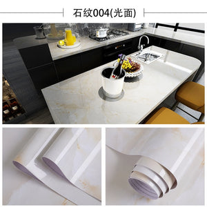 Thick Bathroom Kitchen Marble Stickers PVC Waterproof Self adhesive Furniture Film Wallpaper Cabinet Cupboard Contact Paper