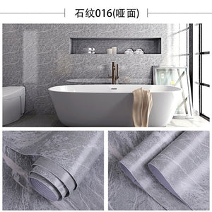 Thick Bathroom Kitchen Marble Stickers PVC Waterproof Self adhesive Furniture Film Wallpaper Cabinet Cupboard Contact Paper