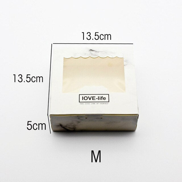 10 PCS Marble Box Window Gift Packaging Paper Gift Boxes Wedding Party Decoration Favor Marble Gift Box Wedding Candy Cardboard