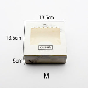 10 PCS Marble Box Window Gift Packaging Paper Gift Boxes Wedding Party Decoration Favor Marble Gift Box Wedding Candy Cardboard