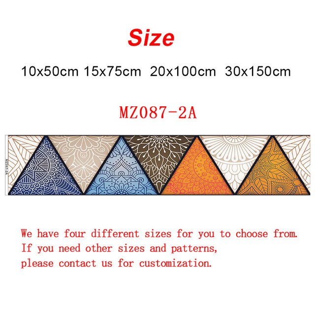 10/15/20/30cm Retro Triangles Strip Tiles Wall Stickers Bathroom Kitchen Fridge Door Decoration Wallpaper Waterproof Art Mural