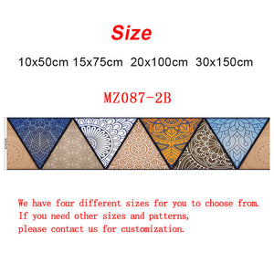 10/15/20/30cm Retro Triangles Strip Tiles Wall Stickers Bathroom Kitchen Fridge Door Decoration Wallpaper Waterproof Art Mural