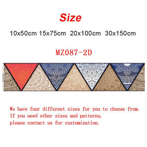 10/15/20/30cm Retro Triangles Strip Tiles Wall Stickers Bathroom Kitchen Fridge Door Decoration Wallpaper Waterproof Art Mural