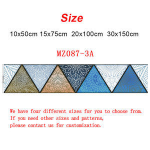 10/15/20/30cm Retro Triangles Strip Tiles Wall Stickers Bathroom Kitchen Fridge Door Decoration Wallpaper Waterproof Art Mural