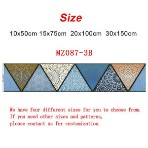 10/15/20/30cm Retro Triangles Strip Tiles Wall Stickers Bathroom Kitchen Fridge Door Decoration Wallpaper Waterproof Art Mural