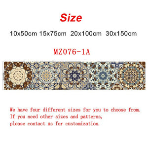 10/15/20/30cm Retro Hexagon Strip Tiles Wall Stickers Bathroom Kitchen Fridge Door Decoration Wallpaper Self-adhesive Art Mural