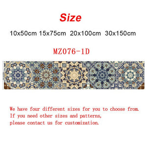 10/15/20/30cm Retro Hexagon Strip Tiles Wall Stickers Bathroom Kitchen Fridge Door Decoration Wallpaper Self-adhesive Art Mural