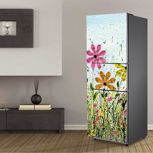 3D Self Adhesive Film Door Vinyl Fridge Cover Stickers Refrigerator Cover Wallpaper Pvc