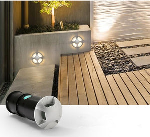 10pcs/lot 3W Mini LED Underground Lamp Outdoor Garden Path Stair Step Landscape Footlight Warm White