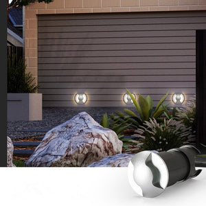 10pcs/lot 3W Mini LED Underground Lamp Outdoor Garden Path Stair Step Landscape Footlight Warm White